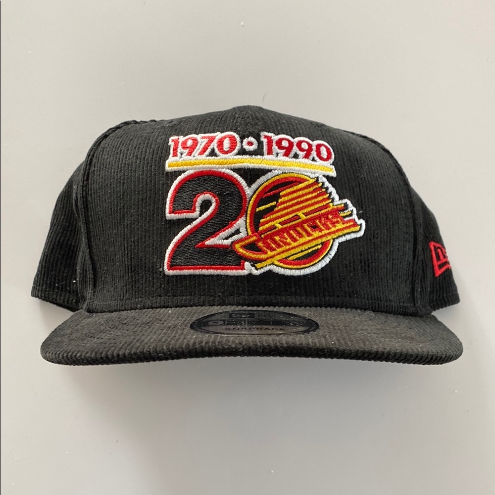 Black Canucks 20th Anniversary New Era 9FIFTY Snapback Hat - Unused